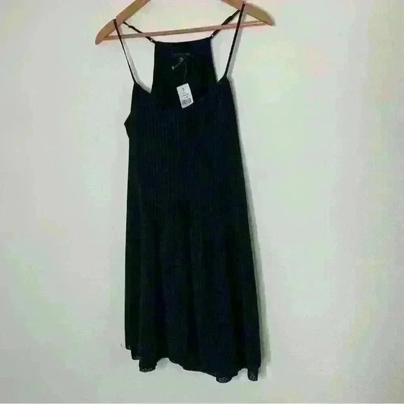 NWT Sanctuary Spring Fling Mini sun Dress Black Womens medium 8/10 - Picture 4 of 11